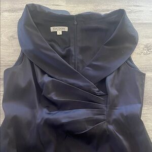 Kay Unger Midnight Satin Dress